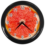 Grapefruit-fruit-background-food Wall Clock (Black)