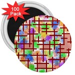 Pattern-repetition-bars-colors 3  Magnets (100 pack)
