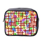 Pattern-repetition-bars-colors Mini Toiletries Bag (Two Sides)