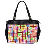 Pattern-repetition-bars-colors Oversize Office Handbag (2 Sides)