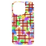 Pattern-repetition-bars-colors iPhone 14 Pro Black UV Print Case