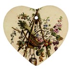 Vintage-antique-plate-china Ornament (Heart)
