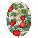 Strawberry-fruits Oval Ornament (Two Sides)
