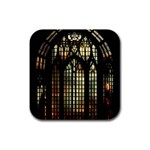 Stained Glass Window Gothic Rubber Square Coaster (4 pack)