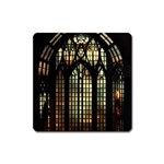 Stained Glass Window Gothic Square Magnet
