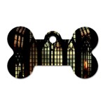 Stained Glass Window Gothic Dog Tag Bone (Two Sides)
