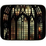 Stained Glass Window Gothic Fleece Blanket (Mini)