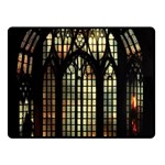 Stained Glass Window Gothic Two Sides Fleece Blanket (Small)