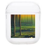 Outdoors Night Moon Full Moon Trees Setting Scene Forest Woods Light Moonlight Nature Wilderness Lan Soft TPU AirPods 1/2 Case