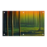 Outdoors Night Moon Full Moon Trees Setting Scene Forest Woods Light Moonlight Nature Wilderness Lan Banner and Sign 5  x 3 