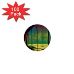 Nature Swamp Water Sunset Spooky Night Reflections Bayou Lake 1  Mini Buttons (100 pack) 