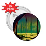 Nature Swamp Water Sunset Spooky Night Reflections Bayou Lake 2.25  Buttons (10 pack) 