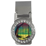 Nature Swamp Water Sunset Spooky Night Reflections Bayou Lake Money Clips (CZ) 