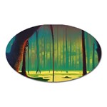 Nature Swamp Water Sunset Spooky Night Reflections Bayou Lake Oval Magnet