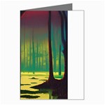 Nature Swamp Water Sunset Spooky Night Reflections Bayou Lake Greeting Cards (Pkg of 8)