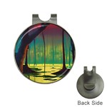 Nature Swamp Water Sunset Spooky Night Reflections Bayou Lake Hat Clips with Golf Markers