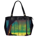 Nature Swamp Water Sunset Spooky Night Reflections Bayou Lake Oversize Office Handbag (2 Sides)