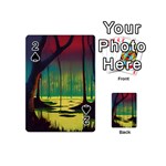 Nature Swamp Water Sunset Spooky Night Reflections Bayou Lake Playing Cards 54 Designs (Mini)