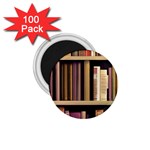 Books Bookshelves Office Fantasy Background Artwork Book Cover Apothecary Book Nook Literature Libra 1.75  Magnets (100 pack) 