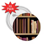 Books Bookshelves Office Fantasy Background Artwork Book Cover Apothecary Book Nook Literature Libra 2.25  Buttons (10 pack) 