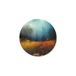 Wildflowers Field Outdoors Clouds Trees Cover Art Storm Mysterious Dream Landscape Golf Ball Marker