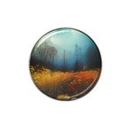 Wildflowers Field Outdoors Clouds Trees Cover Art Storm Mysterious Dream Landscape Hat Clip Ball Marker (4 pack)