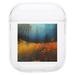 Wildflowers Field Outdoors Clouds Trees Cover Art Storm Mysterious Dream Landscape Soft TPU AirPods 1/2 Case