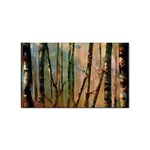 Woodland Woods Forest Trees Nature Outdoors Mist Moon Background Artwork Book Sticker Rectangular (10 pack)
