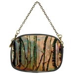 Woodland Woods Forest Trees Nature Outdoors Mist Moon Background Artwork Book Chain Purse (One Side)