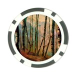 Woodland Woods Forest Trees Nature Outdoors Mist Moon Background Artwork Book Poker Chip Card Guard (10 pack)