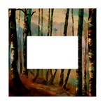 Woodland Woods Forest Trees Nature Outdoors Mist Moon Background Artwork Book White Box Photo Frame 4  x 6 