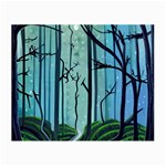 Nature Outdoors Night Trees Scene Forest Woods Light Moonlight Wilderness Stars Small Glasses Cloth