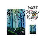 Nature Outdoors Night Trees Scene Forest Woods Light Moonlight Wilderness Stars Playing Cards 54 Designs (Mini)