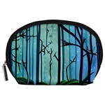 Nature Outdoors Night Trees Scene Forest Woods Light Moonlight Wilderness Stars Accessory Pouch (Large)
