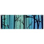 Nature Outdoors Night Trees Scene Forest Woods Light Moonlight Wilderness Stars Banner and Sign 9  x 3 