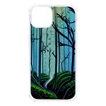 Nature Outdoors Night Trees Scene Forest Woods Light Moonlight Wilderness Stars iPhone 13 TPU UV Print Case