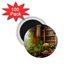Room Interior Library Books Bookshelves Reading Literature Study Fiction Old Manor Book Nook Reading 1.75  Magnets (100 pack) 