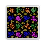 Pattern Repetition Snail Blue Memory Card Reader (Square)