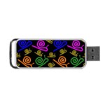 Pattern Repetition Snail Blue Portable USB Flash (Two Sides)