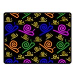 Pattern Repetition Snail Blue Two Sides Fleece Blanket (Small)