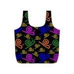 Pattern Repetition Snail Blue Full Print Recycle Bag (S)