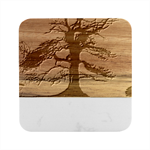 Nature Outdoors Cellphone Wallpaper Background Artistic Artwork Starlight Book Cover Wilderness Land Marble Wood Coaster (Square)