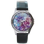 Blend Marbling Round Metal Watch