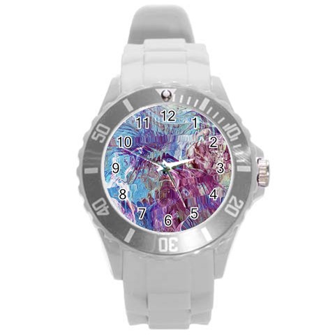 Blend Marbling Round Plastic Sport Watch (L) from UrbanLoad.com Front
