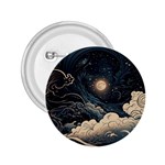 Starry Sky Moon Space Cosmic Galaxy Nature Art Clouds Art Nouveau Abstract 2.25  Buttons