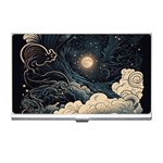 Starry Sky Moon Space Cosmic Galaxy Nature Art Clouds Art Nouveau Abstract Business Card Holder