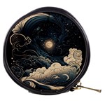 Starry Sky Moon Space Cosmic Galaxy Nature Art Clouds Art Nouveau Abstract Mini Makeup Bag