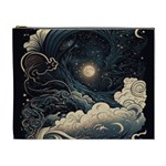 Starry Sky Moon Space Cosmic Galaxy Nature Art Clouds Art Nouveau Abstract Cosmetic Bag (XL)