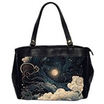 Starry Sky Moon Space Cosmic Galaxy Nature Art Clouds Art Nouveau Abstract Oversize Office Handbag (2 Sides)