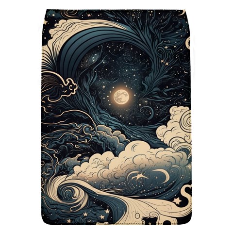 Starry Sky Moon Space Cosmic Galaxy Nature Art Clouds Art Nouveau Abstract Removable Flap Cover (S) from UrbanLoad.com Front